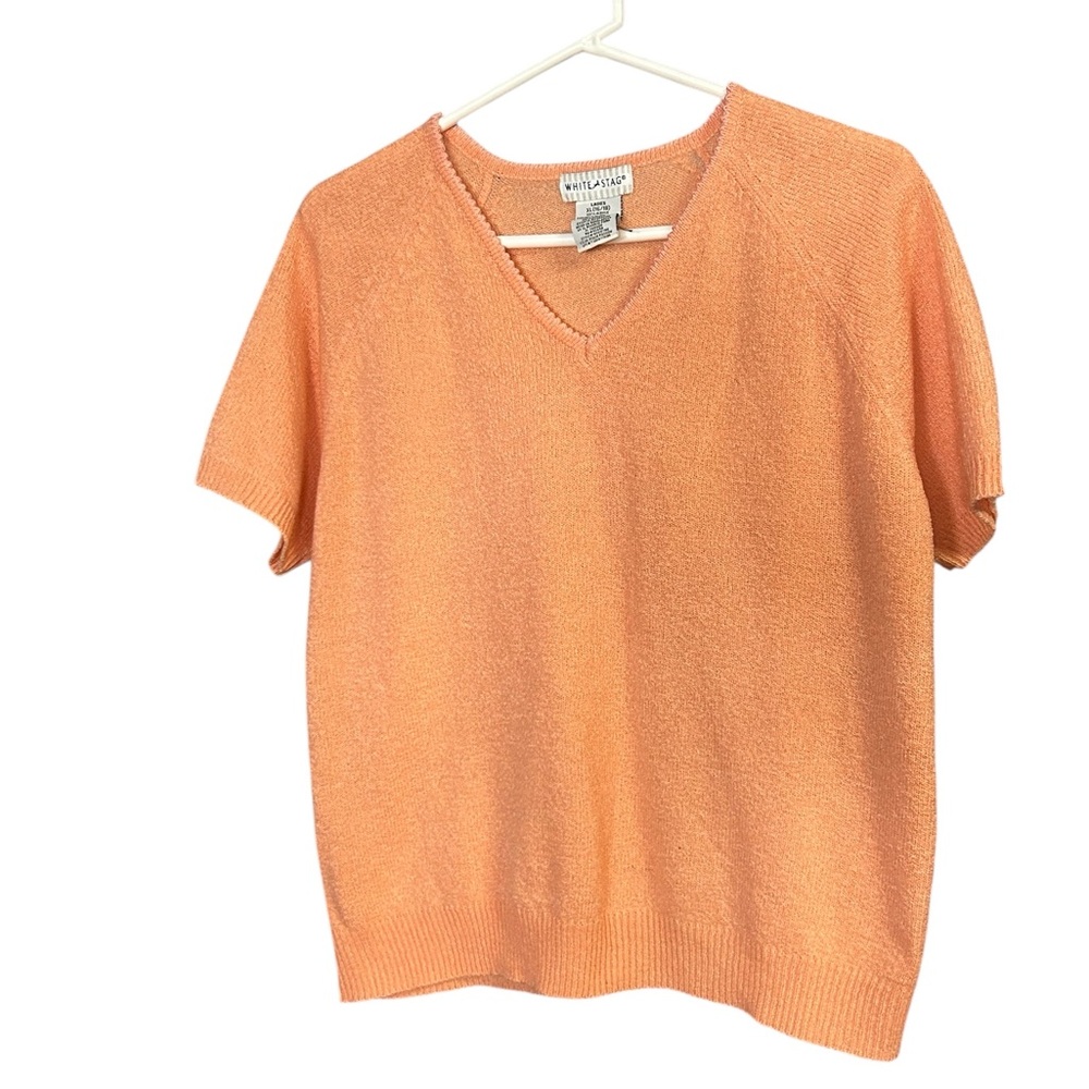White Stag Peach V-Neck Sweater